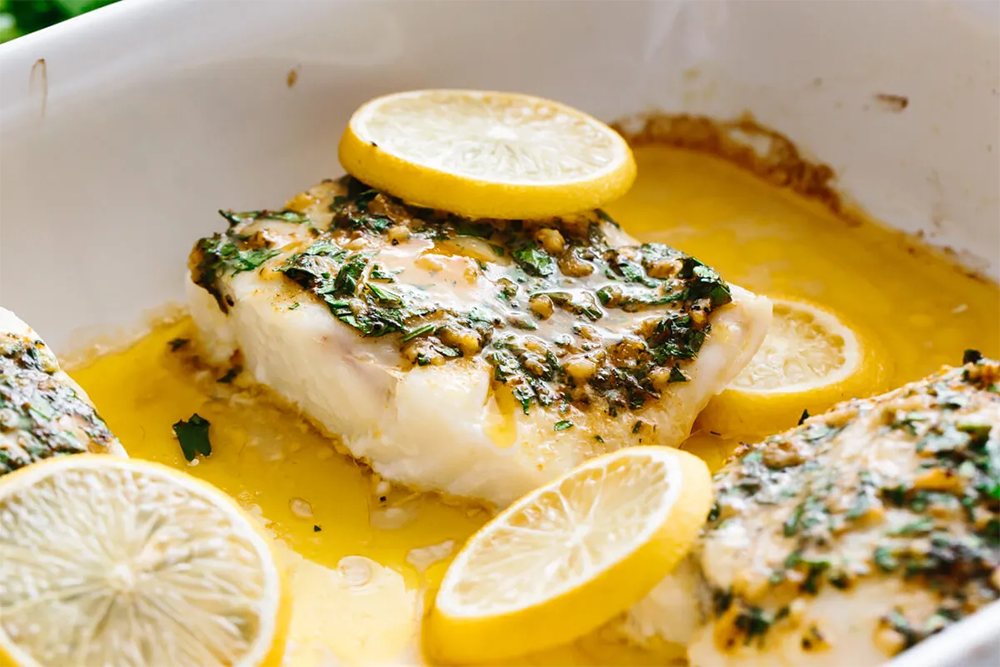Baked Cod with Herbs